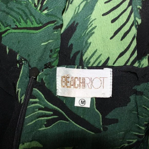 Beach Riot Rachel Palm Leaf Skirt - Black - Picture 5 of 6